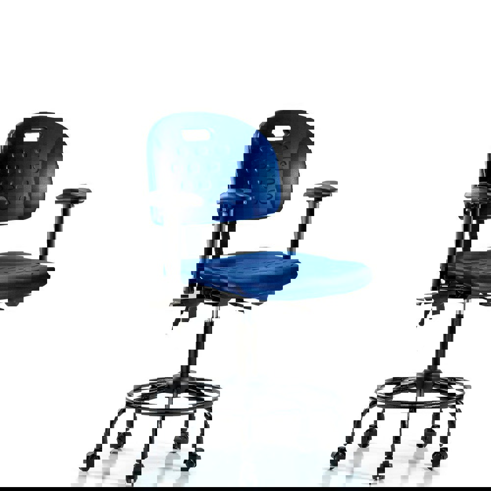 Task Chair: Polyurethane, Blue